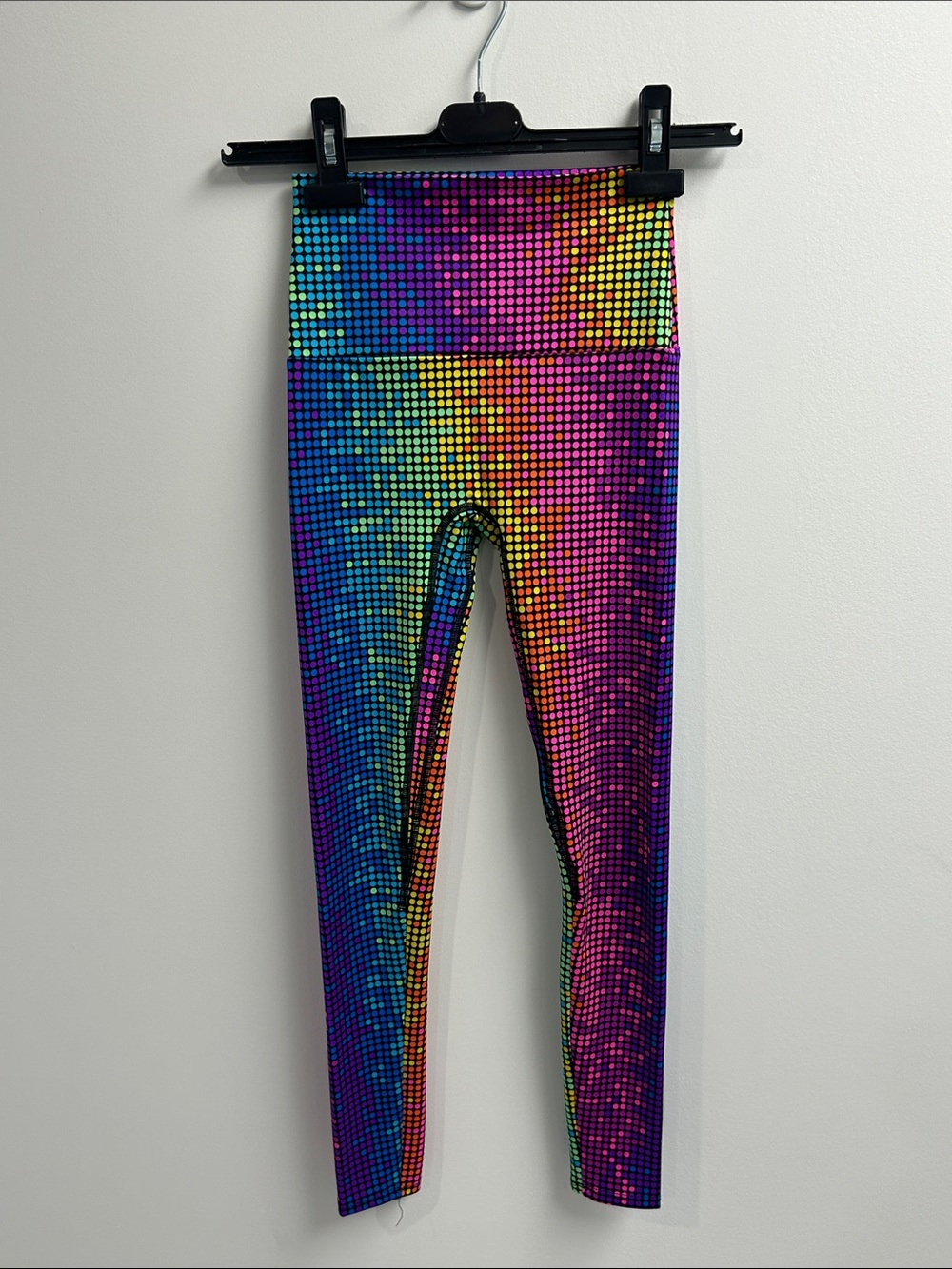 K‑DEER Rainbow Pixel Dot High-Waist Leggings